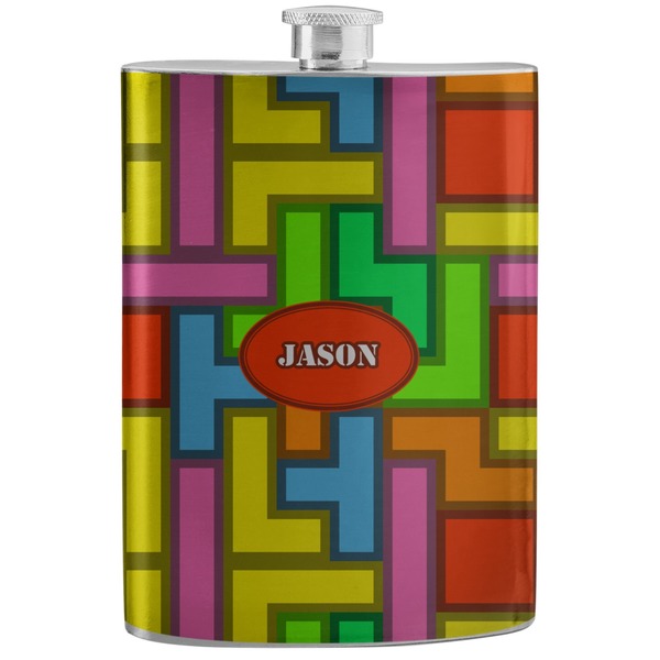 Custom Tetromino Stainless Steel Flask (Personalized)