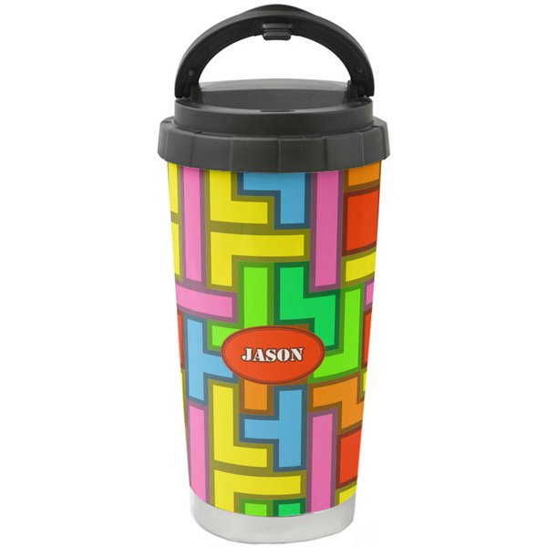 Custom Tetromino Stainless Steel Coffee Tumbler (Personalized)