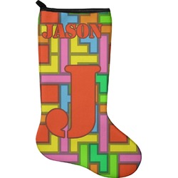 Tetromino Holiday Stocking - Single-Sided - Neoprene (Personalized)