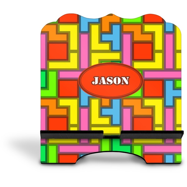 Tetromino Stylized Tablet Stand - Front without iPad