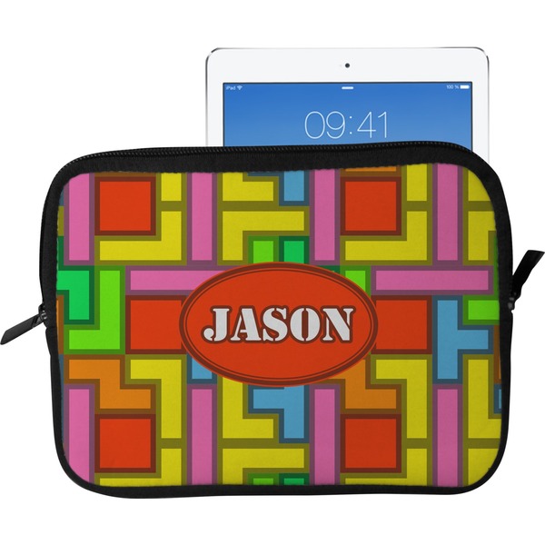 Custom Tetromino Tablet Case / Sleeve - Large (Personalized)