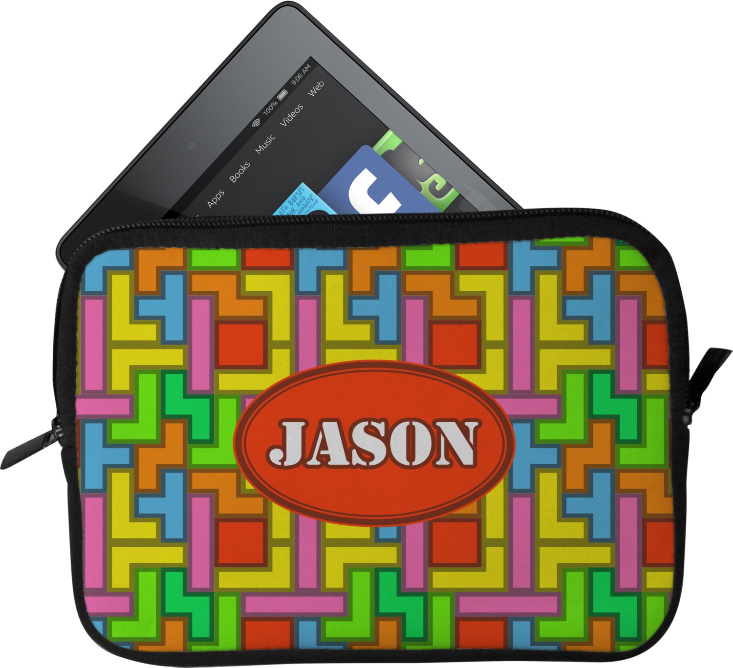 Tetris Print Tablet Case / Sleeve Small (Personalized) YouCustomizeIt