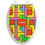 Tetromino Toilet Seat Decal - Elongated (Personalized)