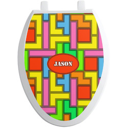 Tetromino Toilet Seat Decal - Elongated (Personalized)