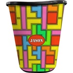 Tetromino Waste Basket - Double Sided (Black) (Personalized)