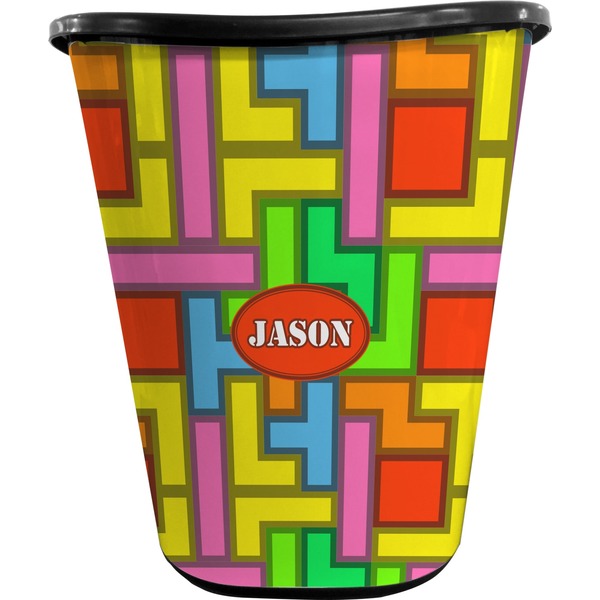 Tetromino Trash Can Black