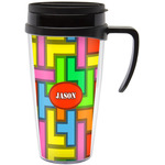 Tetromino Acrylic Travel Mug with Handle (Personalized)