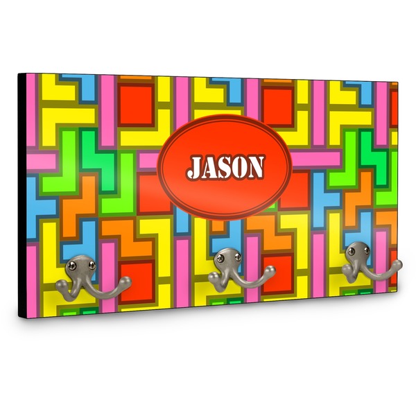 Tetromino Wall Mounted Coat Hanger - Side View