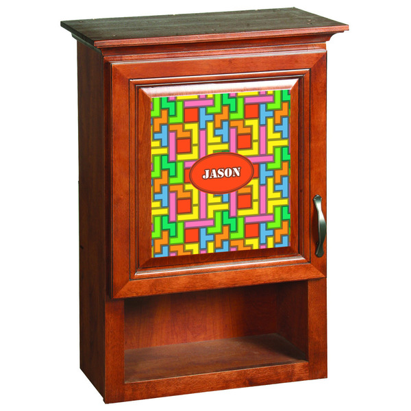 Tetromino Wooden Cabinet Decal (Medium)