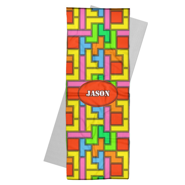 Custom Tetromino Yoga Mat Towel (Personalized)