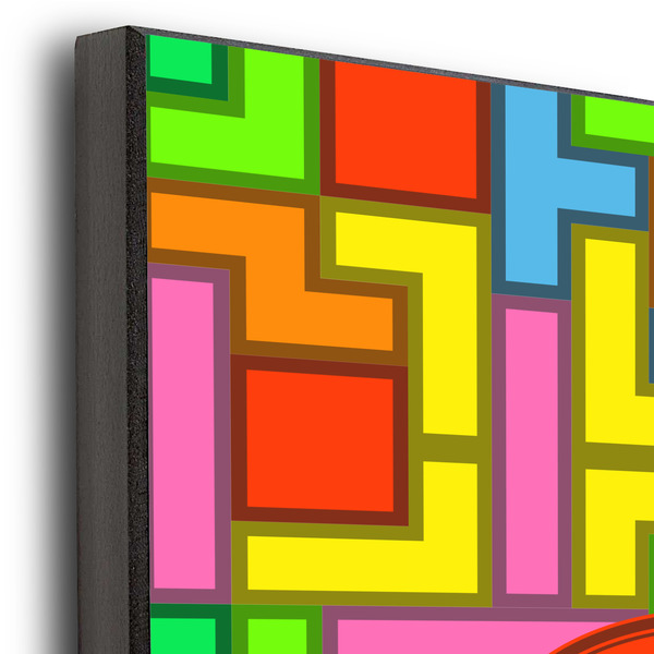 Tetromino 11x14 Wood Print - Closeup
