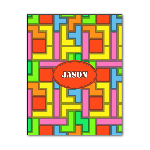 Custom Tetromino Wood Print - 11x14 (Personalized)