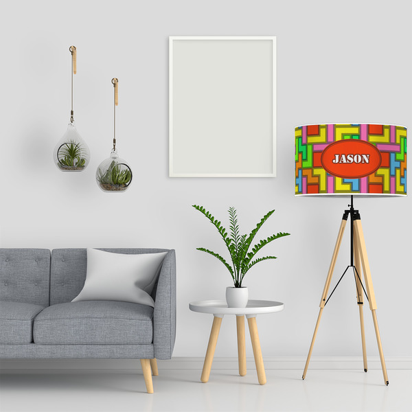 Tetromino 12" Drum Lampshade - LIFESTYLE