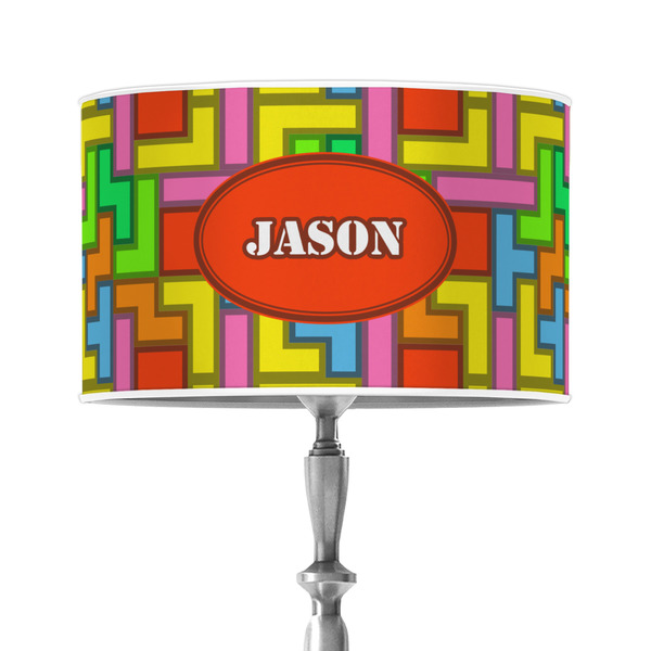 Custom Tetromino 12" Drum Lamp Shade - Poly-film (Personalized)