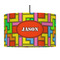 Tetromino 12" Drum Pendant Lamp - Fabric (Personalized)