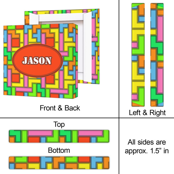 Tetromino 12x12 - Canvas Print - Approval