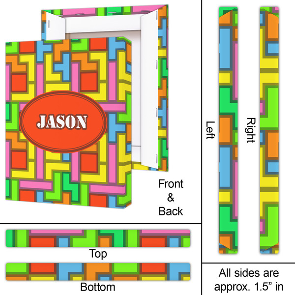 Tetromino 16x20 - Canvas Print - Approval