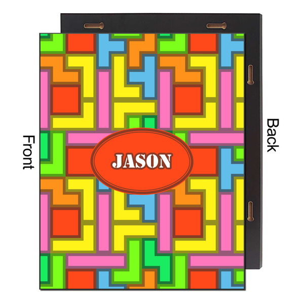 Tetromino 16x20 Wood Print - Front & Back View