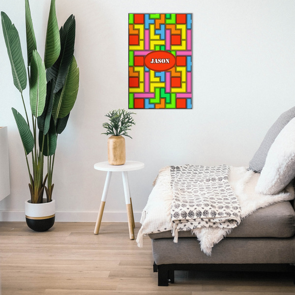 Tetromino 20x30 Wood Print - In Context