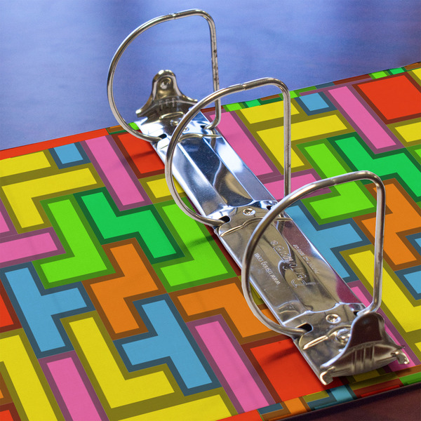 Tetromino 3 Ring Binders - Full Wrap - 3" - DETAIL