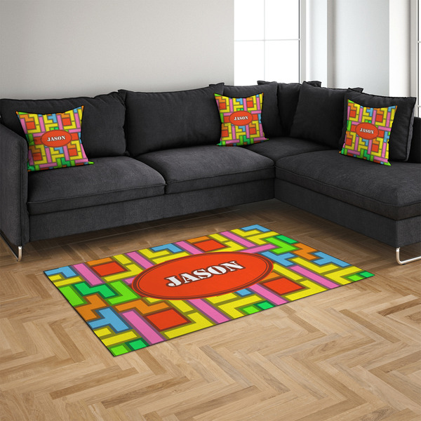 Tetromino 4'x6' Indoor Area Rugs - IN CONTEXT