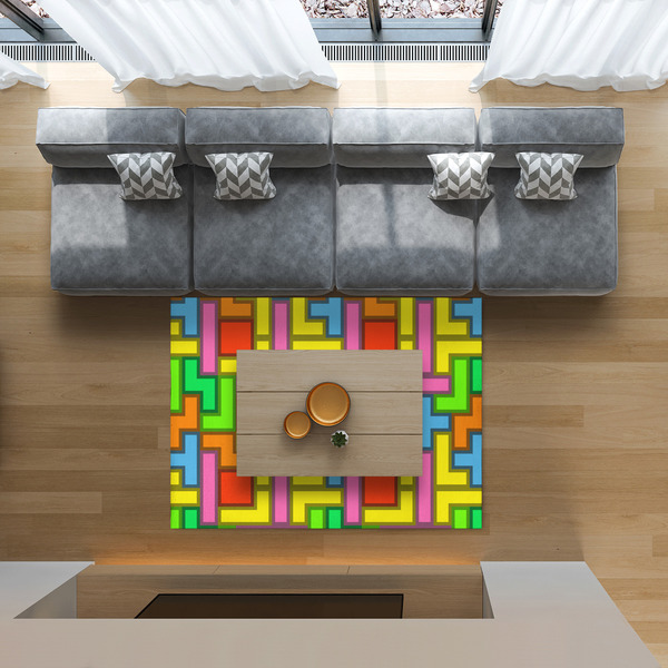Tetromino 5'x7' Indoor Area Rugs - IN CONTEXT