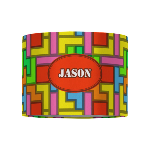 Tetromino 8" Drum Lampshade - FRONT (Fabric)
