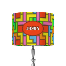 Tetromino 8" Drum Lamp Shade - Fabric (Personalized)
