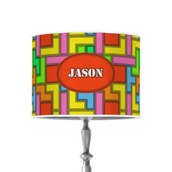 Tetromino 8" Drum Lamp Shade - Poly-film (Personalized)