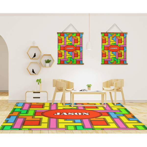 Tetromino 8'x10' Indoor Area Rugs - IN CONTEXT