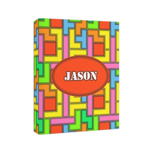 Tetromino 8x10 - Canvas Print - Angled View