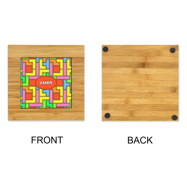Tetromino Bamboo Trivet with 6" Tile - APPROVAL