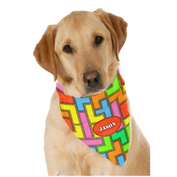 Tetromino Dog Bandana Scarf w/ Name or Text
