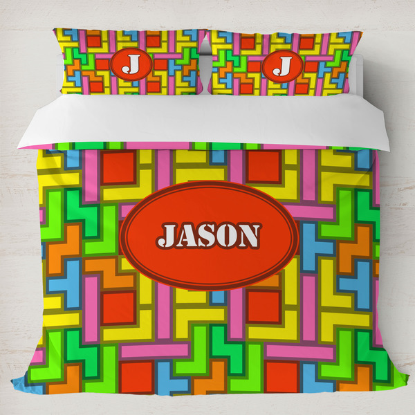 Custom Tetromino Duvet Cover Set - King (Personalized)
