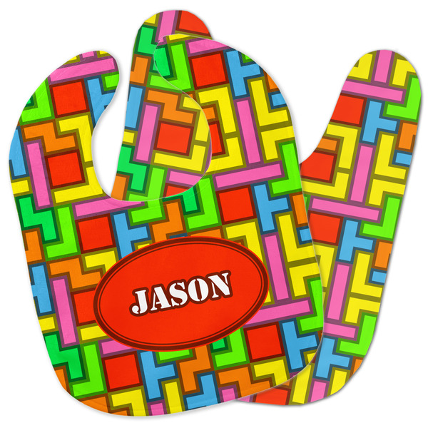 Custom Tetromino Baby Bib w/ Name or Text