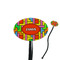 Tetromino Black Plastic 7" Stir Stick - Oval - Closeup
