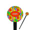 Tetromino Black Plastic 7" Stir Stick - Round - Closeup