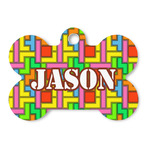 Tetromino Bone Shaped Dog ID Tag (Personalized)
