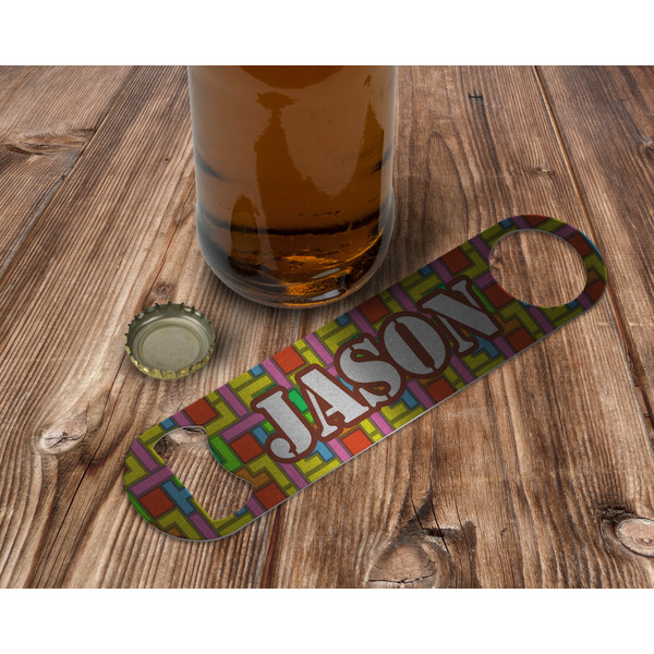 Tetromino Bottle Opener - In Use