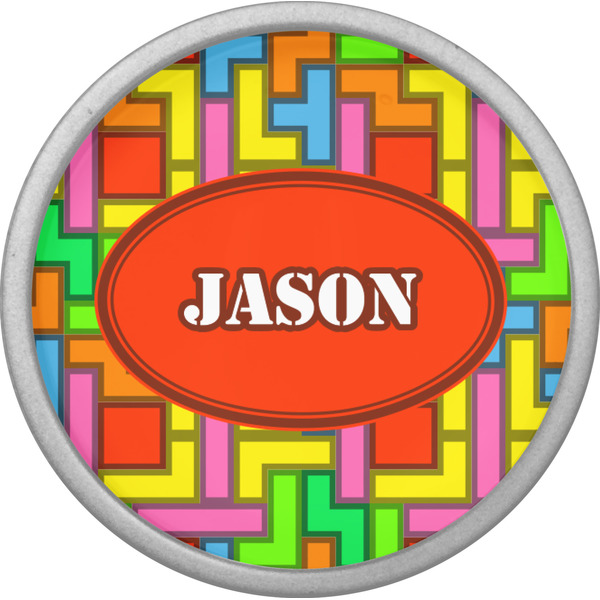 Tetromino Cabinet Knob - Nickel - Front