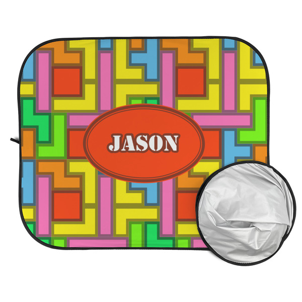 Tetromino Car Sun Shades - FOLDED & UNFOLDED