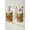 Tetromino Ceramic Bathroom Accessories - LIFESTYLE (toothbrush holder & soap dispenser)