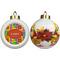 Tetromino Ceramic Christmas Ornament - Poinsettias (APPROVAL)