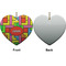 Tetromino Ceramic Flat Ornament - Heart Front & Back (APPROVAL)