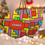 Tetromino Ceramic Ornament w/ Name or Text