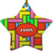 Tetromino Star Ceramic Ornament w/ Name or Text