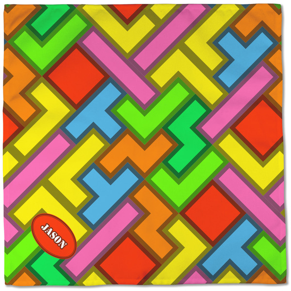 Tetromino Cloth Napkins - Personalized Dinner (Full Open)