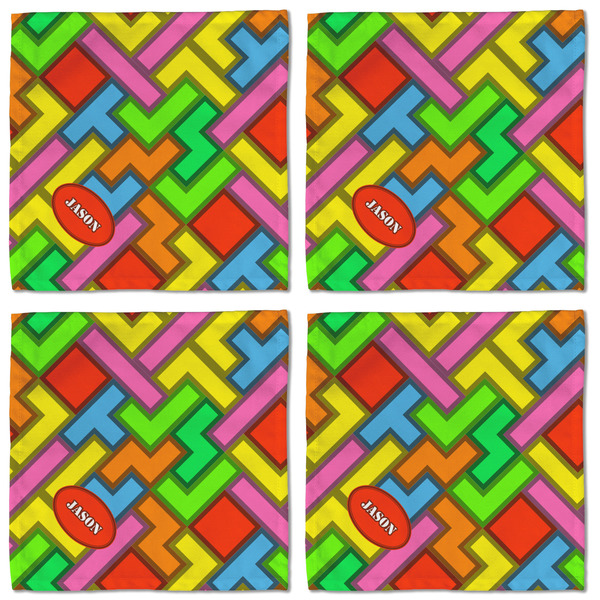 Tetromino Cloth Napkins - Personalized Lunch (APPROVAL) Set of 4