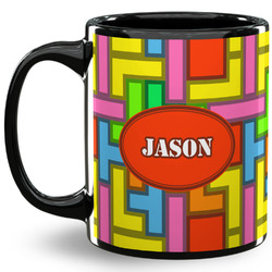 Tetromino 11 Oz Coffee Mug - Black (Personalized)