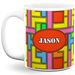 Tetromino 11 Oz Coffee Mug - White (Personalized)
